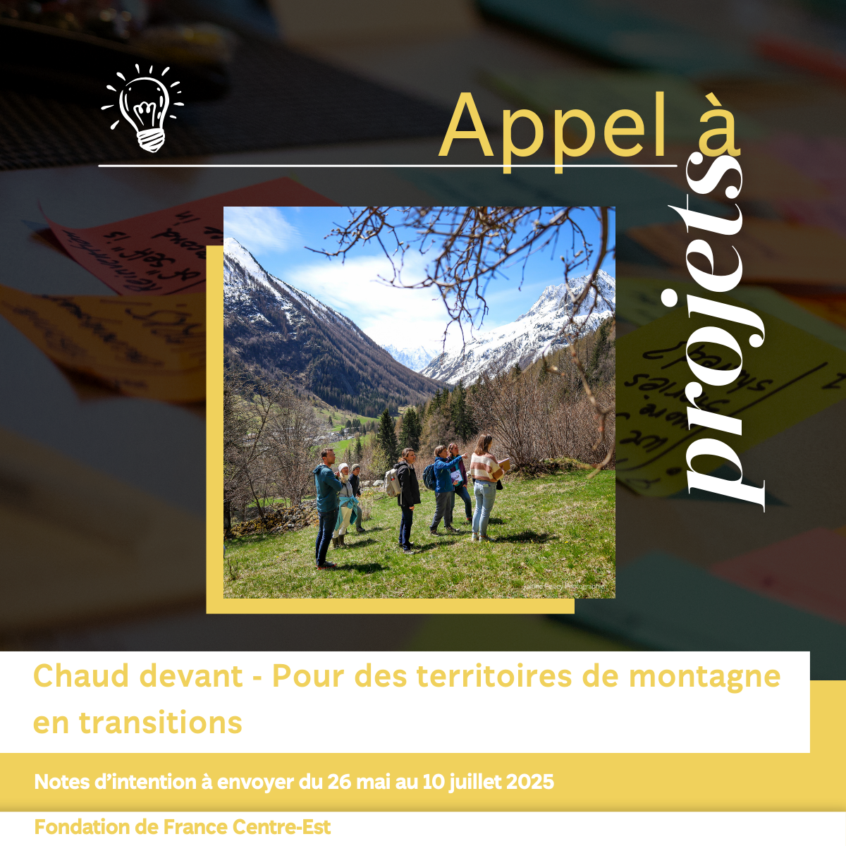 Visuel Appel à candidatures Transitions des territoires de Montagnes