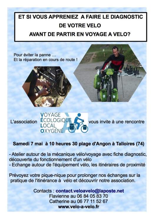 Atelier diagnostic vélo avant de partir en voyage - Talloires-Montmin (74)