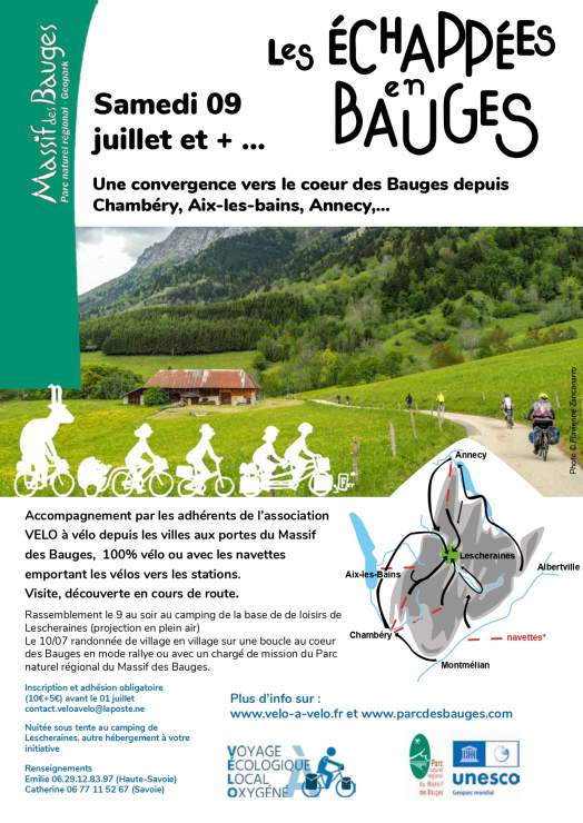 Convergence au coeur des Bauges - 100% vélo ou car+vélo