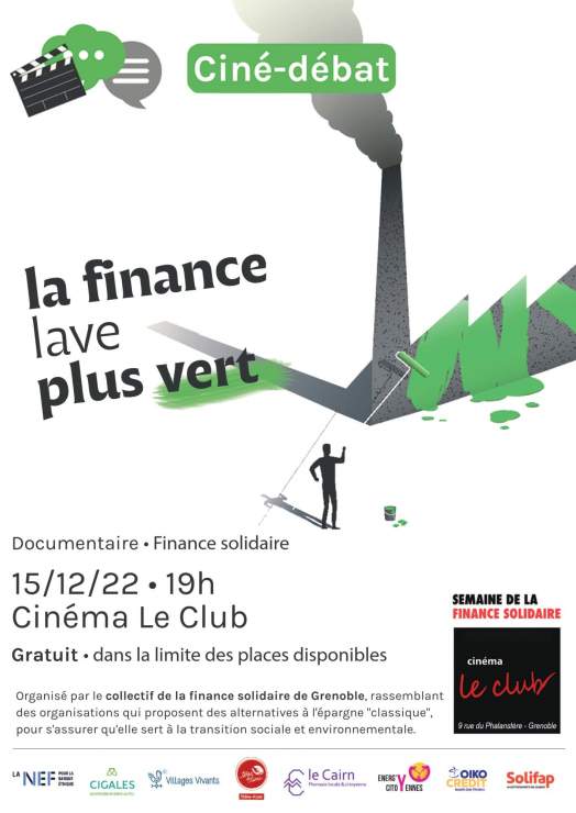 Ciné débat - la finance lave plus vert