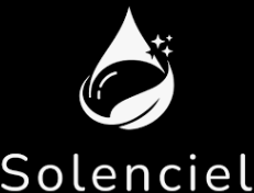 Logo Solenciel goutte d'eau sur fond noir