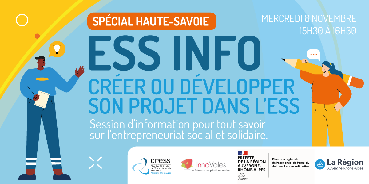 ESS INFO – Créer ou développer son projet dans l&rsquo;ESS // Spécial HAUTE-SAVOIE
