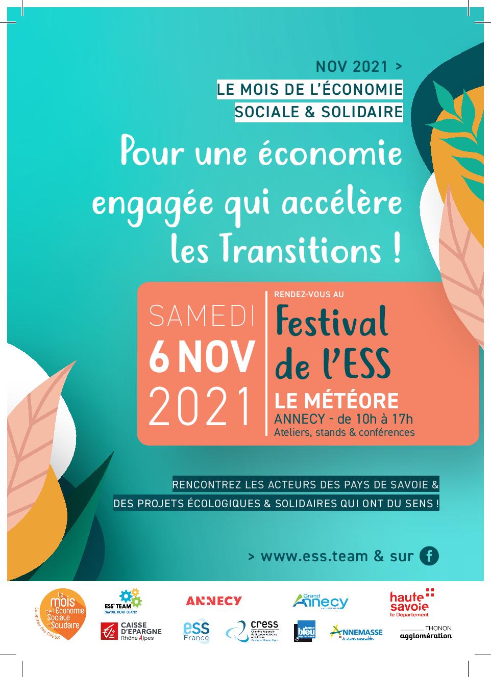 Festival de l&rsquo;ESS en Haute-Savoie, le 6 nov