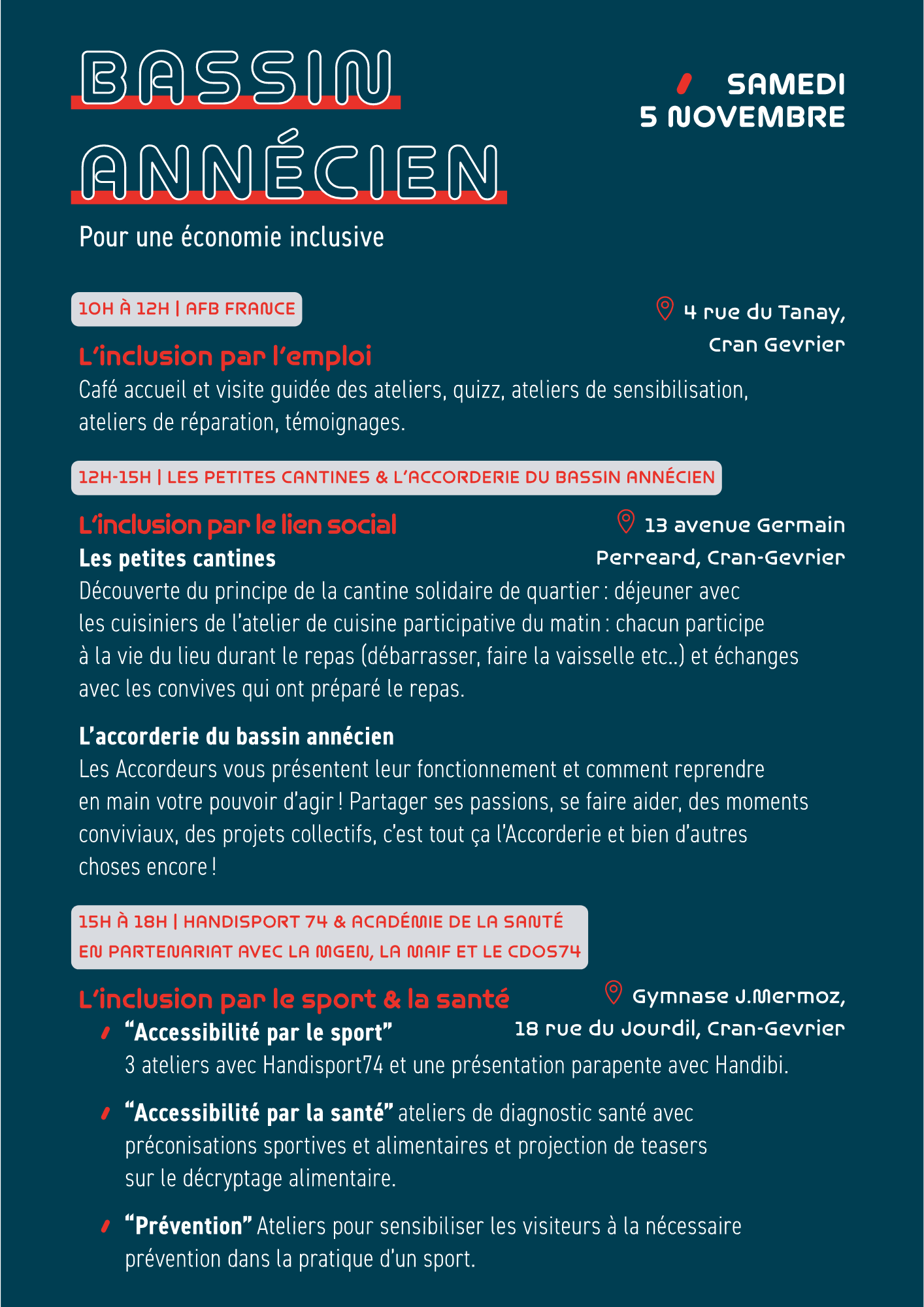 Tournée de l&rsquo;ESS – Pour une économie inclusive – Samedi 05/11 Annecy