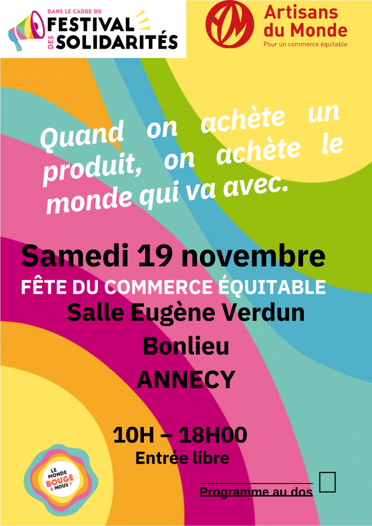 Fête du commerce équitable par Artisans du Monde Annecy